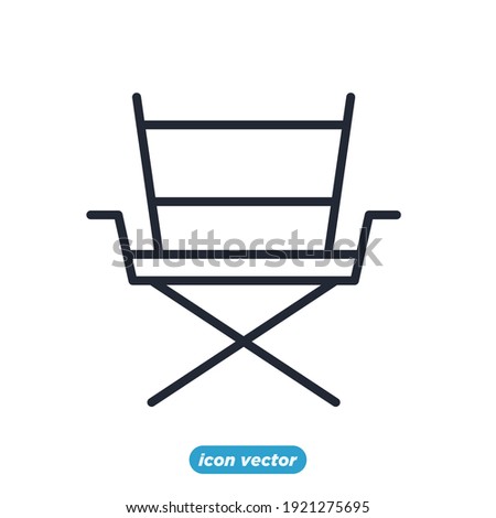 director chair icon. Entertainment symbol template for graphic and web design collection logo vector illustration