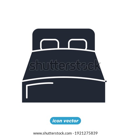 bed room icon. Real Estate bed room symbol template for graphic and web design collection logo vector illustration