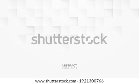 Abstract 3d modern square background. White and grey geometric pattern texture. vector art illustration Royalty-Free Stock Photo #1921300766