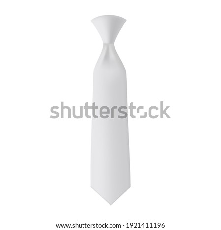 Tie Mockup Isolated on White Background. Vector Illustration Royalty-Free Stock Photo #1921411196