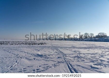 Cleveland Skyline from Frozen Lake Erie, II