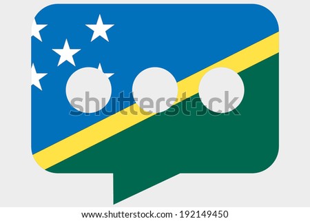 The flag of Solomon Islands in a messaging bubble