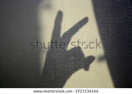 A figure in the shadow of the sun on a gray wall. Background for the text.