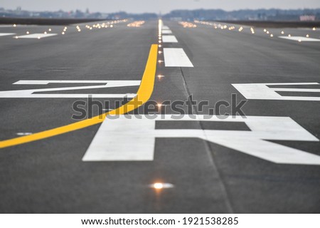 Tarmac detail on a newly constructed airplane runway