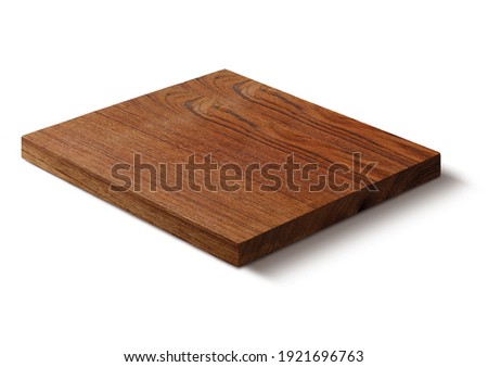 Wooden cutting board isolated on white background Royalty-Free Stock Photo #1921696763