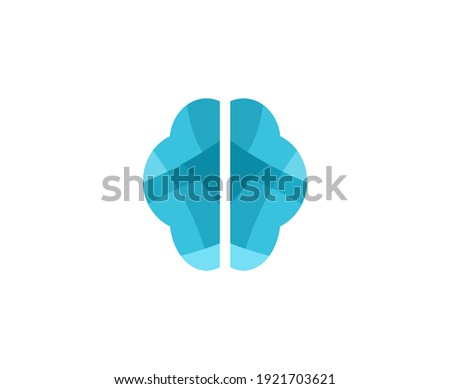 Brain logo tech mind icon 