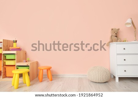 Interior of modern playroom in kindergarten Royalty-Free Stock Photo #1921864952
