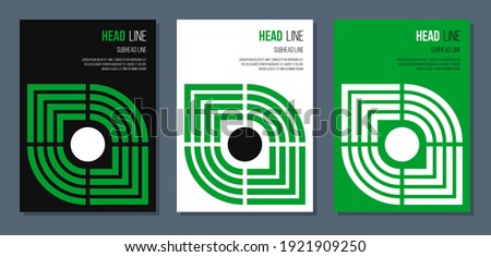 leaf styled line art abstract geometrical cover, ecology business or corporate report or brochure, green power concept