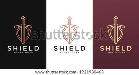 Elegant Shield logo designs concept vector, Guardian symbol, Shield and Sword logo template
 Royalty-Free Stock Photo #1921930463