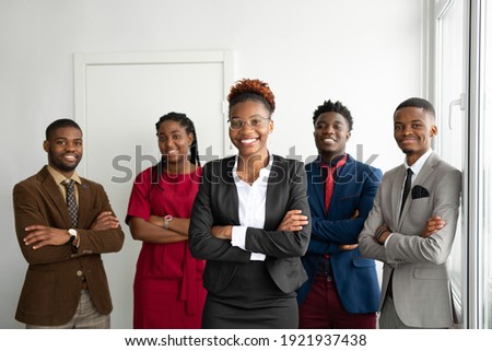team of young african people in the office  Royalty-Free Stock Photo #1921937438