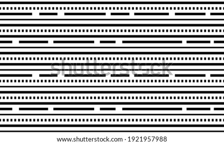 Stripes seamless pattern. Abstract horizontal background. Black and white vector illustration.