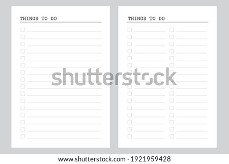 To do list, Planner pages  bullet journal Royalty-Free Stock Photo #1921959428
