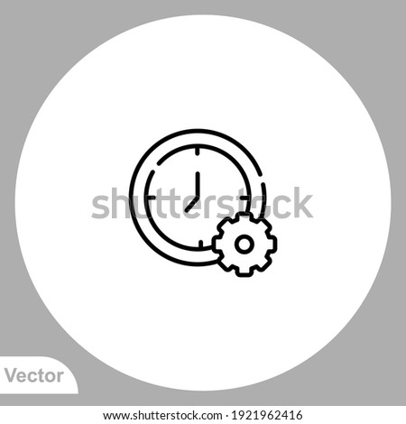 Working time icon sign vector,Symbol, logo illustration for web and mobile