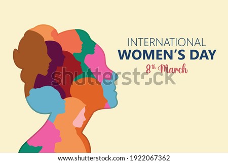 International women's day vector illustration. Royalty-Free Stock Photo #1922067362