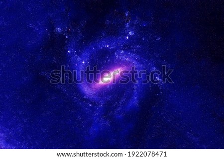 Blue space with stars. Elements of this image were furnished by NASA. High quality photo