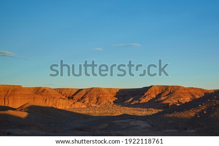 Landscape like on the Mars planet in Morocco