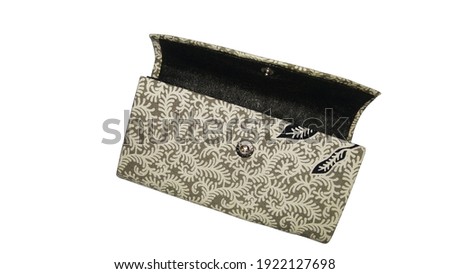 Isolated wallet with batik pattern, close up picture.
