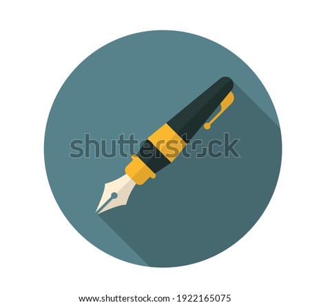 Pen icon or stationery illustration.