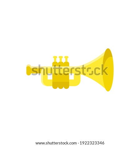 trumpet icon of color style design vector template