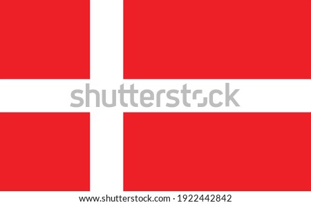Denmark national flag , Vector Official state symbol  Royalty-Free Stock Photo #1922442842