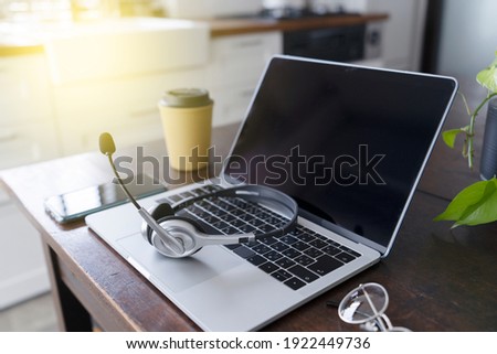 image of the tele work Royalty-Free Stock Photo #1922449736