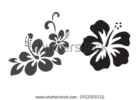 Floral Elements Leaves Flowers Branches Royalty-Free Stock Photo #1922505512