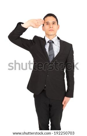 Young businessman posing