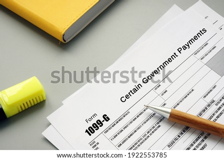 Form 1099-G Certain Government Payments phrase on the piece of paper.
 Royalty-Free Stock Photo #1922553785