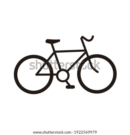 outlined bicycle transportation symbol vector design 