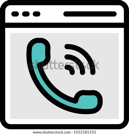 phone vector colour line icon