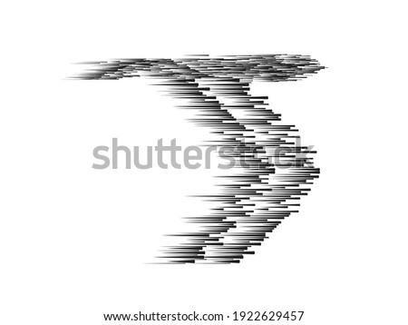 Speed Lines  . Vector Illustration .Technology  Logo . Design element . Abstract Geometric shape . 