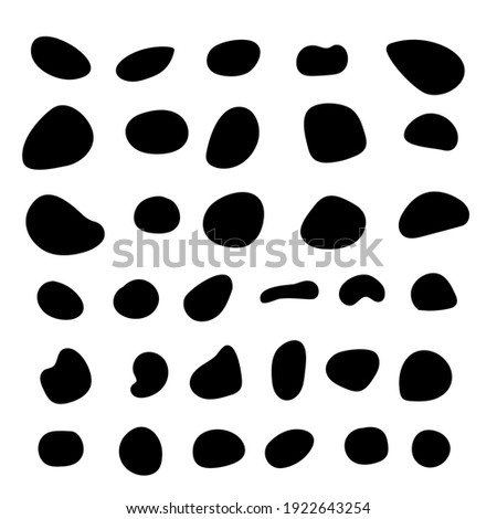 Random blob organic pattern spot shape. Amorphous ink blob geometric round pattern Royalty-Free Stock Photo #1922643254