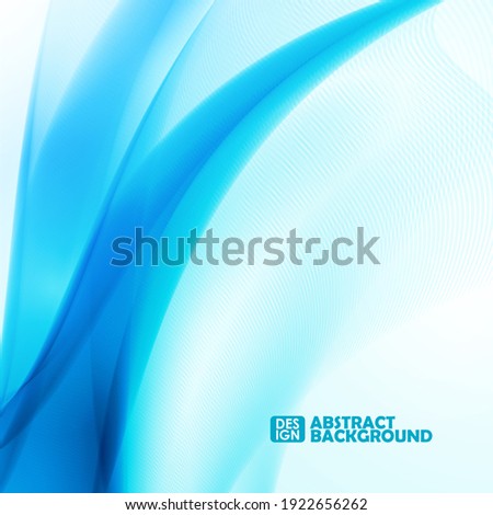 Abstract blue background, futuristic wavy dynamic illustration. Graphic concept for your design.