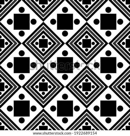 Geometric seamless pattern. white and black color.