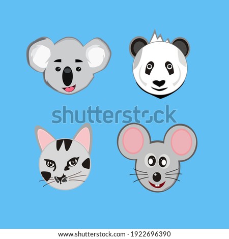 animal face vector characters, animals are creatures other than humans who occupy the earth, and side by side, this design is good for graphic design assets, motion graphics,and background.


