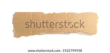 Cardboard Pieces Textured Background. Carton Piece with Copy Space, Ripped Kraft Paper Wallpaper, Brown Wrapping Vintage Paper Isolated Top View Royalty-Free Stock Photo #1922799938
