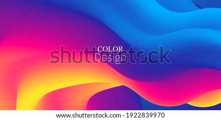 Fluid flow background. Fluid wave pattern. Summer poster. Colorful gradient. Abstract cover. Liquid wave. Vibrant color. Royalty-Free Stock Photo #1922839970