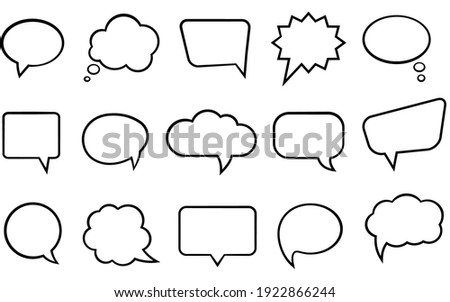 
vector black and white speech bubbles Royalty-Free Stock Photo #1922866244