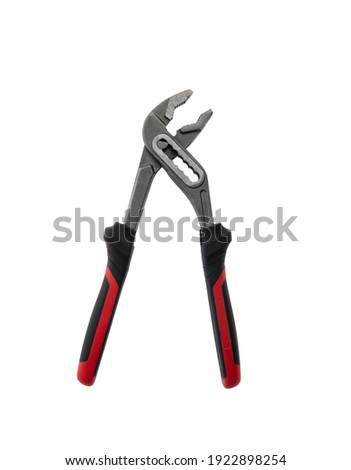one construction tool flat-nose pliers , on white background, isolated Royalty-Free Stock Photo #1922898254