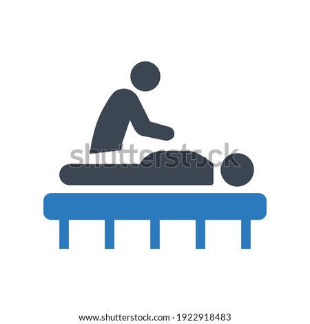 Massage physiotherapy icon.therapy,body (vector illustration)