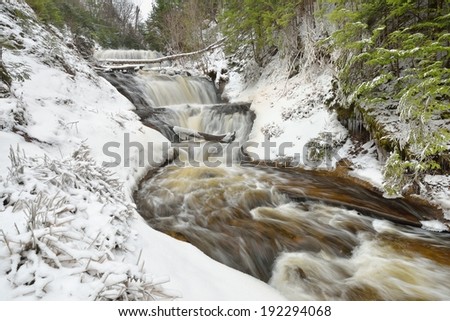 Sable Falls, Michigan Winter at Pictured Rocks National Lakeshore