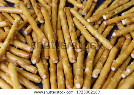 Close up of pretzel sticks