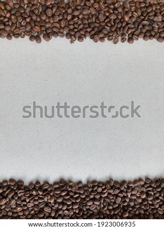 Lovely coffee beans on the white canvas background, idea for put your words or texts on it for make a content marketing or e card for show your feeling to your love or the special one.