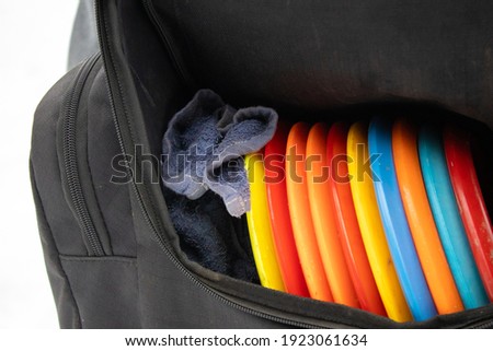 Discs and towel in the bag