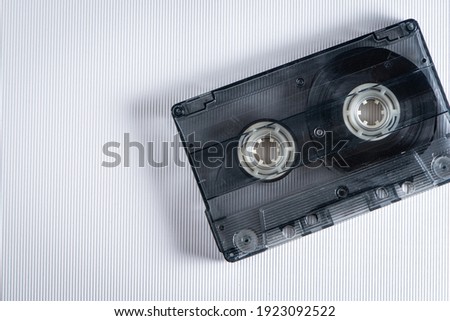Photo of an old audio cassette on a white background 