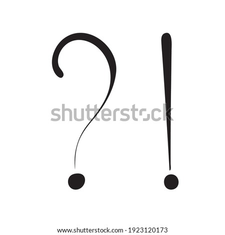 punctuation signs question vector ink line vector