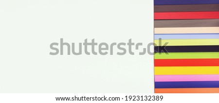color palette guide of paint samples catalog. Colour swatches book. Color Samples Tiles.