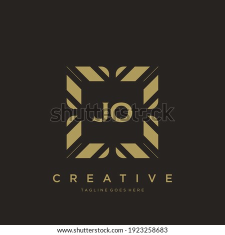 JO Initial letter luxury ornament monogram logo template vector.