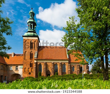 Picture of St. Jana Chrzciciela old landmark in Gniezno at sunny day, Poland