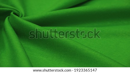 Linen fabric in green. Linen fabric is considered luxurious because processing it from the flax plant is laborious. Beautiful, durable and timelessly attractive.